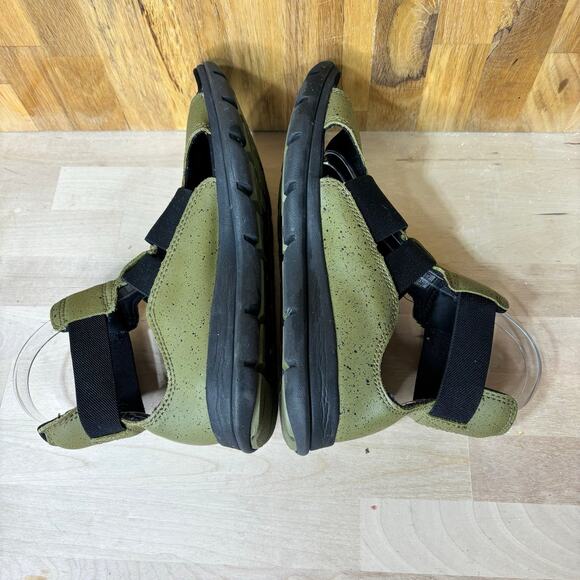 Sorel Women’s Explorer Gladiator Green Leather Gore Elastic Stretch Sandal 7.5 - Picture 6 of 11